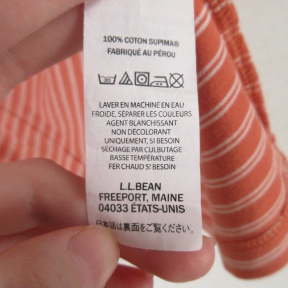 L.L. Bean 3/4 Sleeve Striped Tee Size MP - Picture 4 of 9